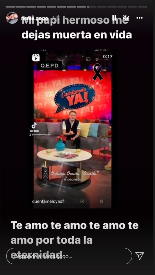 Nerea Godínez, novia de Octavio Ocaña, lo despide