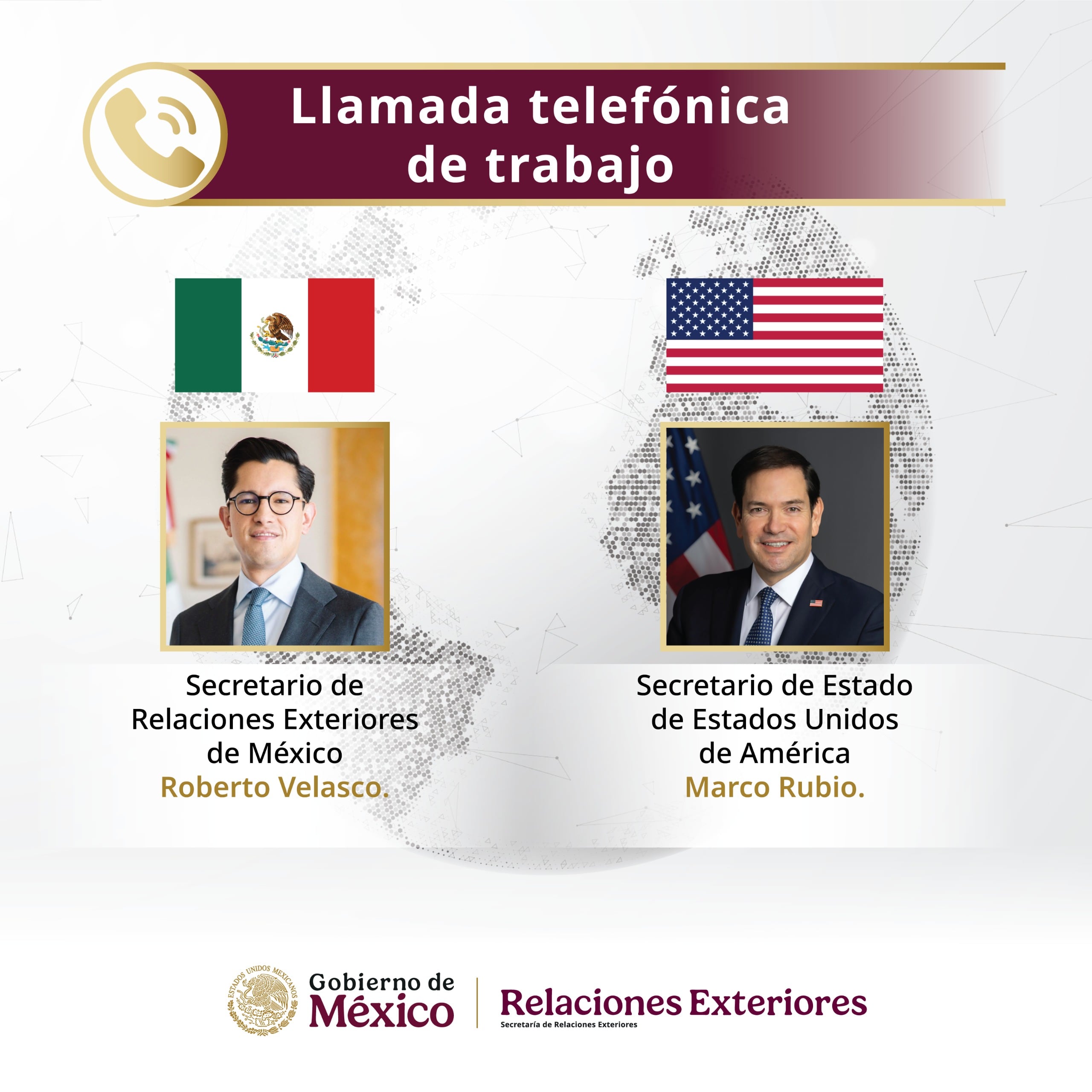 Roberto Velasco y Marco Rubio refuerzan diálogo sobre seguridad, migración y comercio
