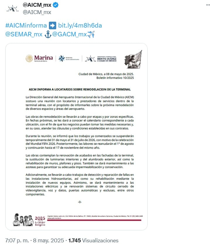 AICM anuncia su remodelación rumbo al Mundial 2026