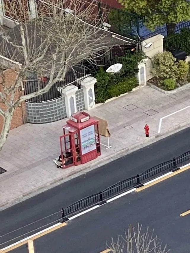 Mujer vive en cabina telefónica durante confinamiento por Covid-19