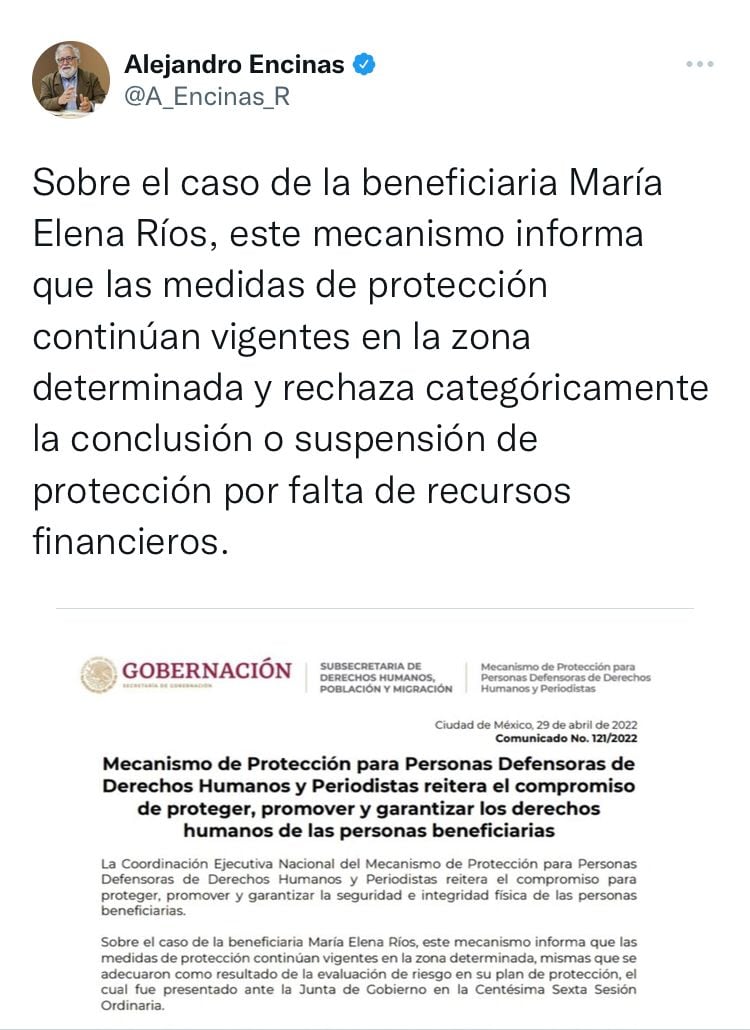 Comunicado de la Segob