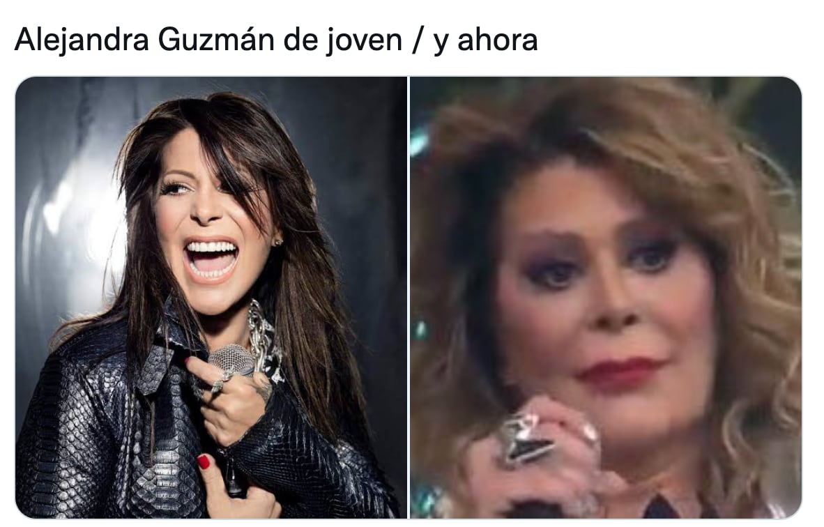 Memes del rostro de Alejandra Guzmán