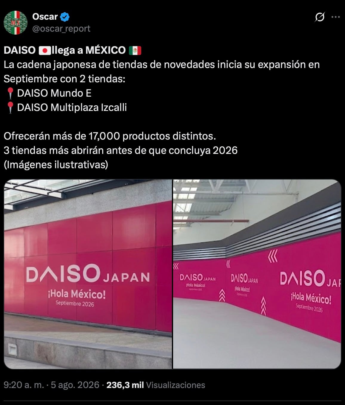 Daiso llega a México; competidor de Miniso abrirá sus dos primeras sucursales