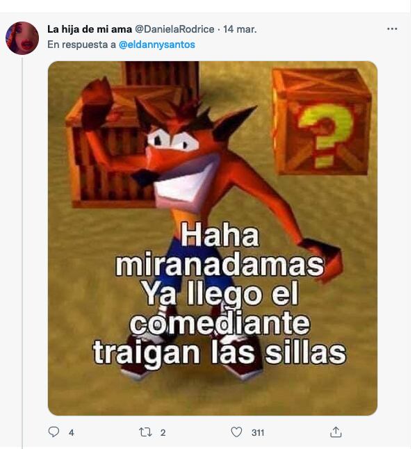 Daniela Rodrice responde a la broma del sugar.