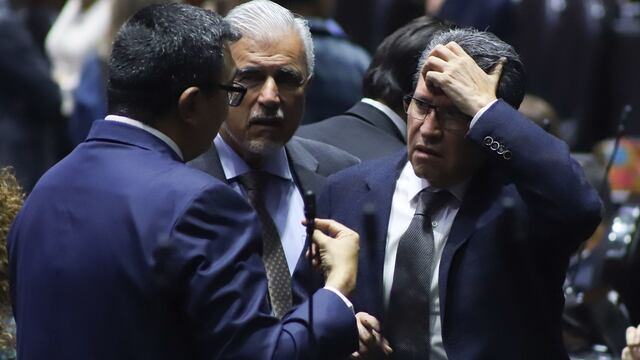 Ricardo Monreal, coordinador de la bancada de Morena en la Cámara de Diputados, durante sesión