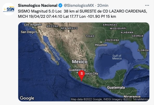 Sismo en Lázaro Cárdenas