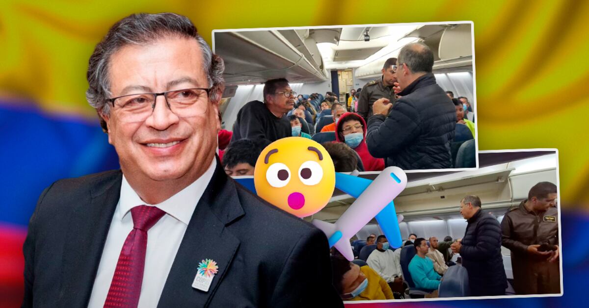 Gustavo Petro presume avión de migrantes colombianos deportados de ...