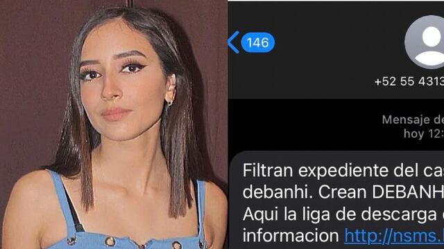 Mensaje de texto sobre Debanhi Leaks.