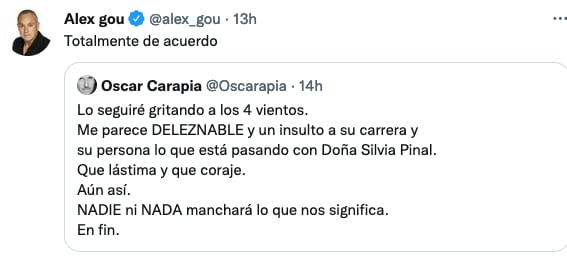 Alex Gou y Oscar Carapia sobre Silvia Pinal.