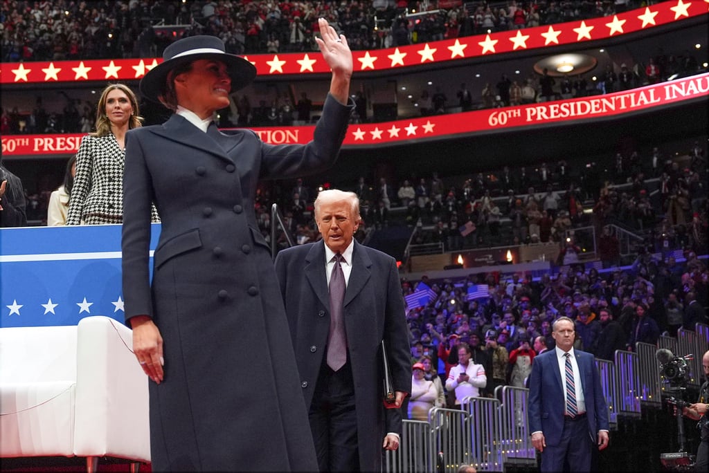 Melania Trump y Donald Trump en el evento de Capital One Arena