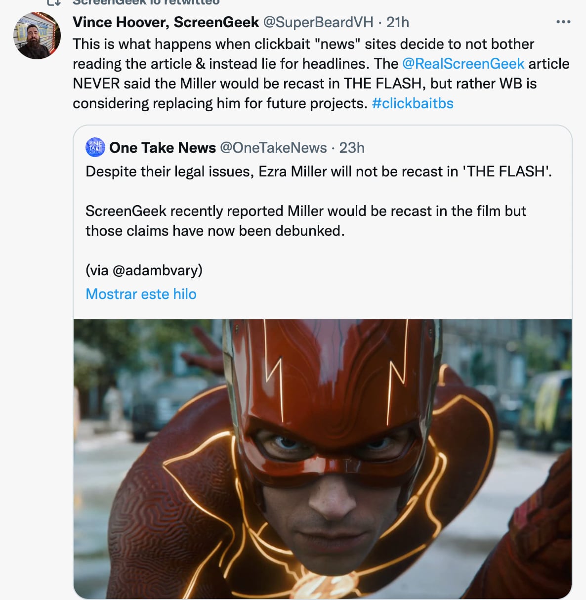 Ezra Miller en The Flash