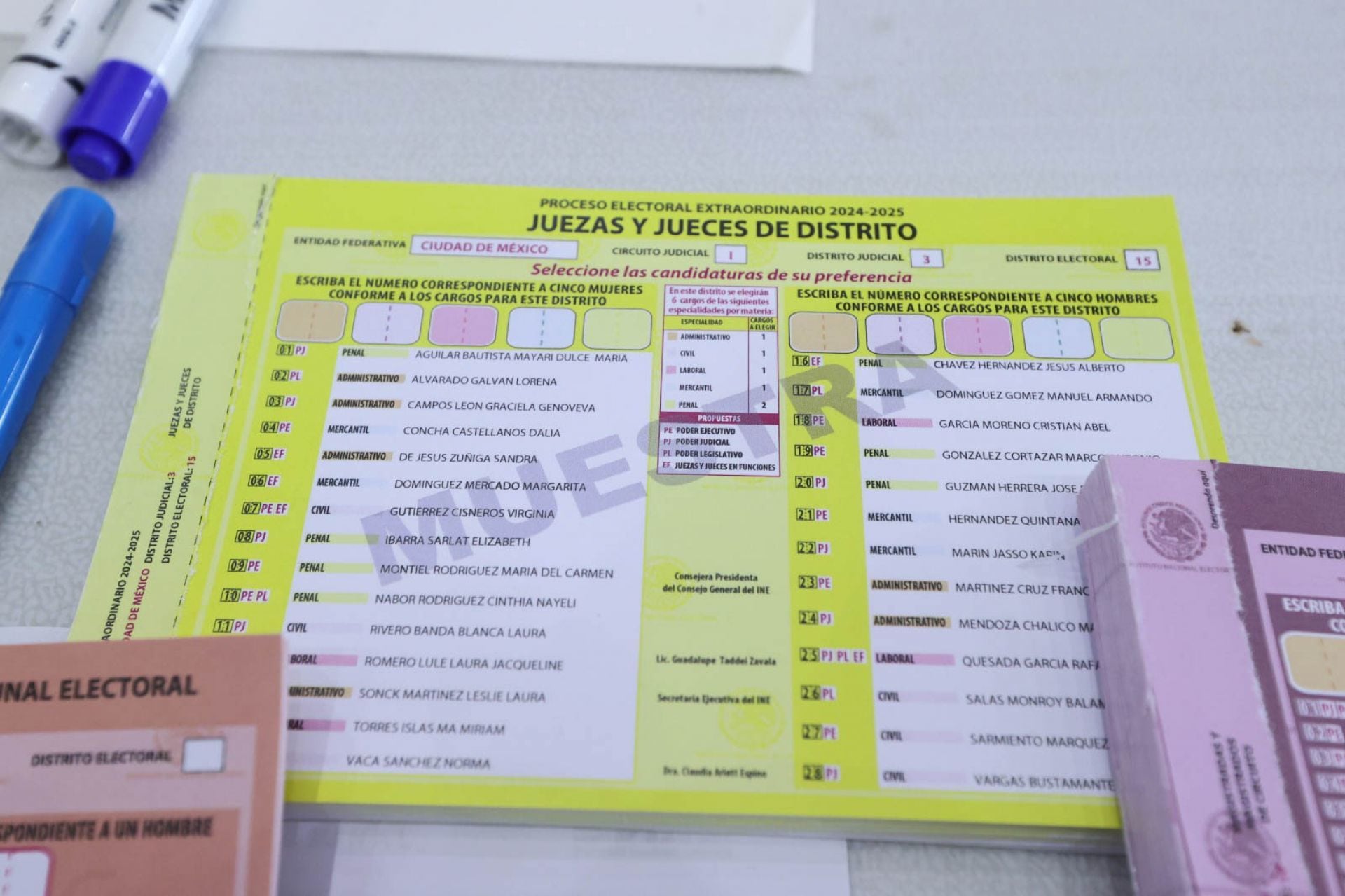 En las instalaciones del INE se realizaron un simulacro Electoral para Personas con Discapacidad de la Elección del Poder Judicial 2025