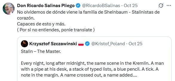 Salinas Pliego estalla contra Sheinbaum