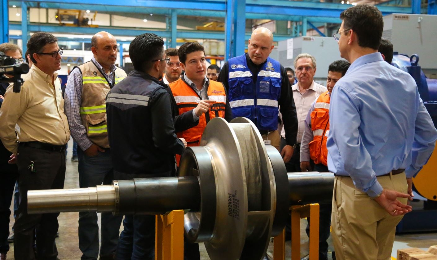 Samuel García supervisa pruebas de equipos de bombeo para el acueducto El Cuchillo II