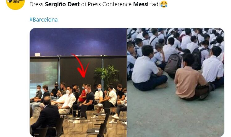 Memes de Sergiño Dest en la despedida de Lionel Messi