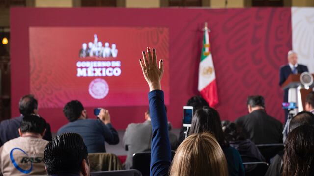 Aspecto de la conferencia matutina de este 24 de octubre en Palacio Nacional