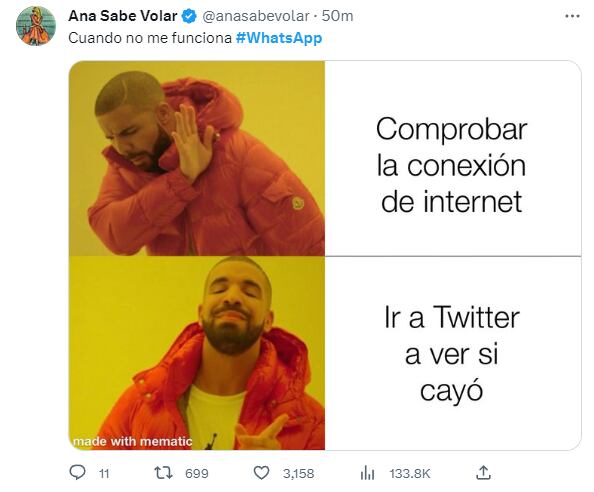 Memes por la caída de WhatsApp
