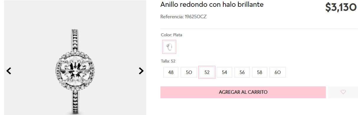 Anillo de compromiso de Daniela Rodrice.