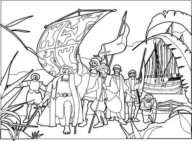 Dibujos de Cristóbal Colón para este 12 de octubre