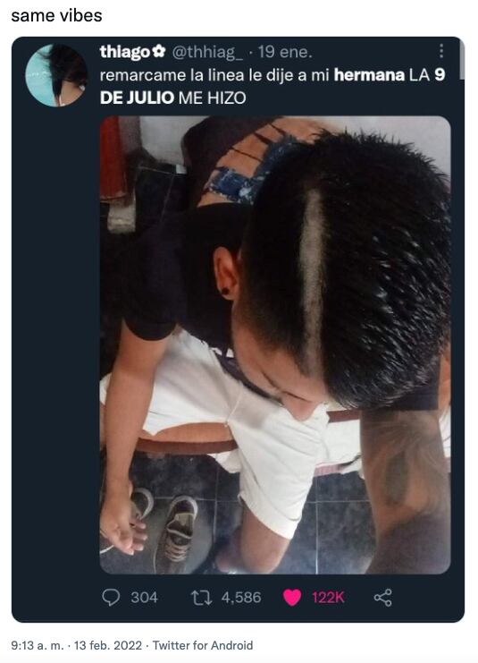 Tuit de otro corte de cabello