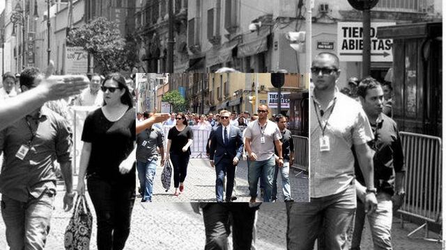 Tomándose un descanso del rodaje de la película 'Spectre'.