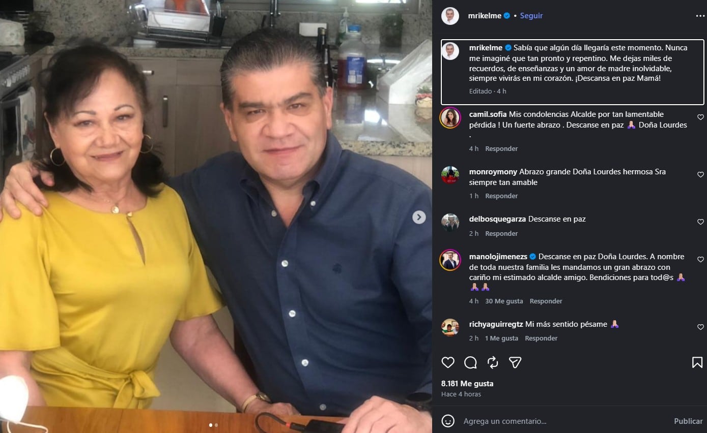 Muere madre de Miguel Ángel Riquelme, alcalde de Torreón