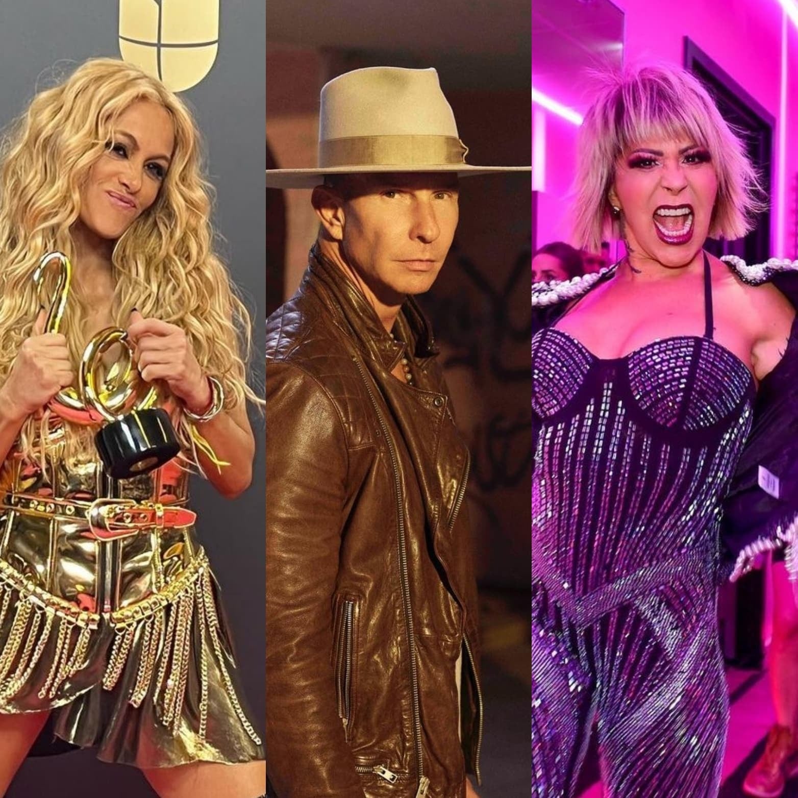 Paulina Rubio, Erik Rubín y Alejandra Guzmán.