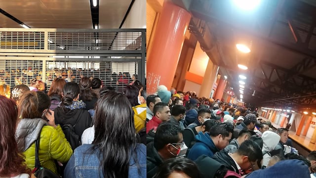 Alta afluencia de usuarios del Metro CDMX en la estación Pantitlán