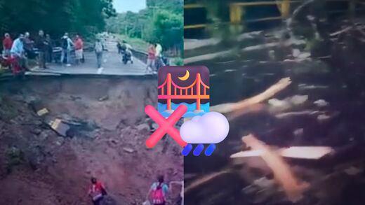 Chiapas: colapso de dos puentes por lluvias deja aisladas comunidades costeras