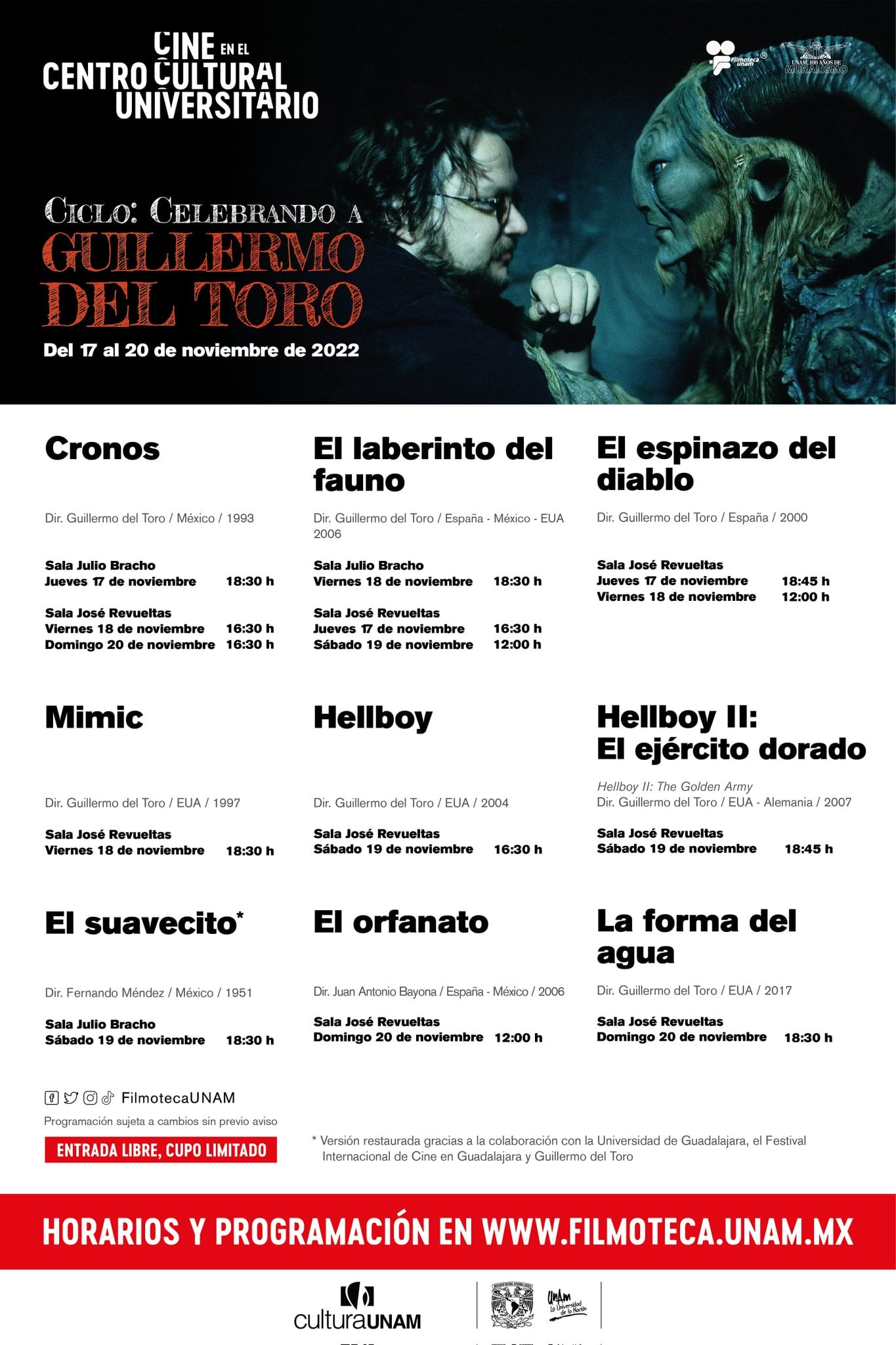Guillermo del Toro llega a la UNAM