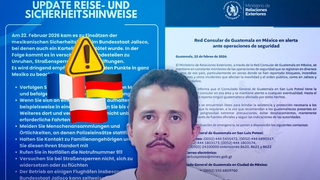 Países europeos activan alerta de viaje a México por muerte de El Mencho