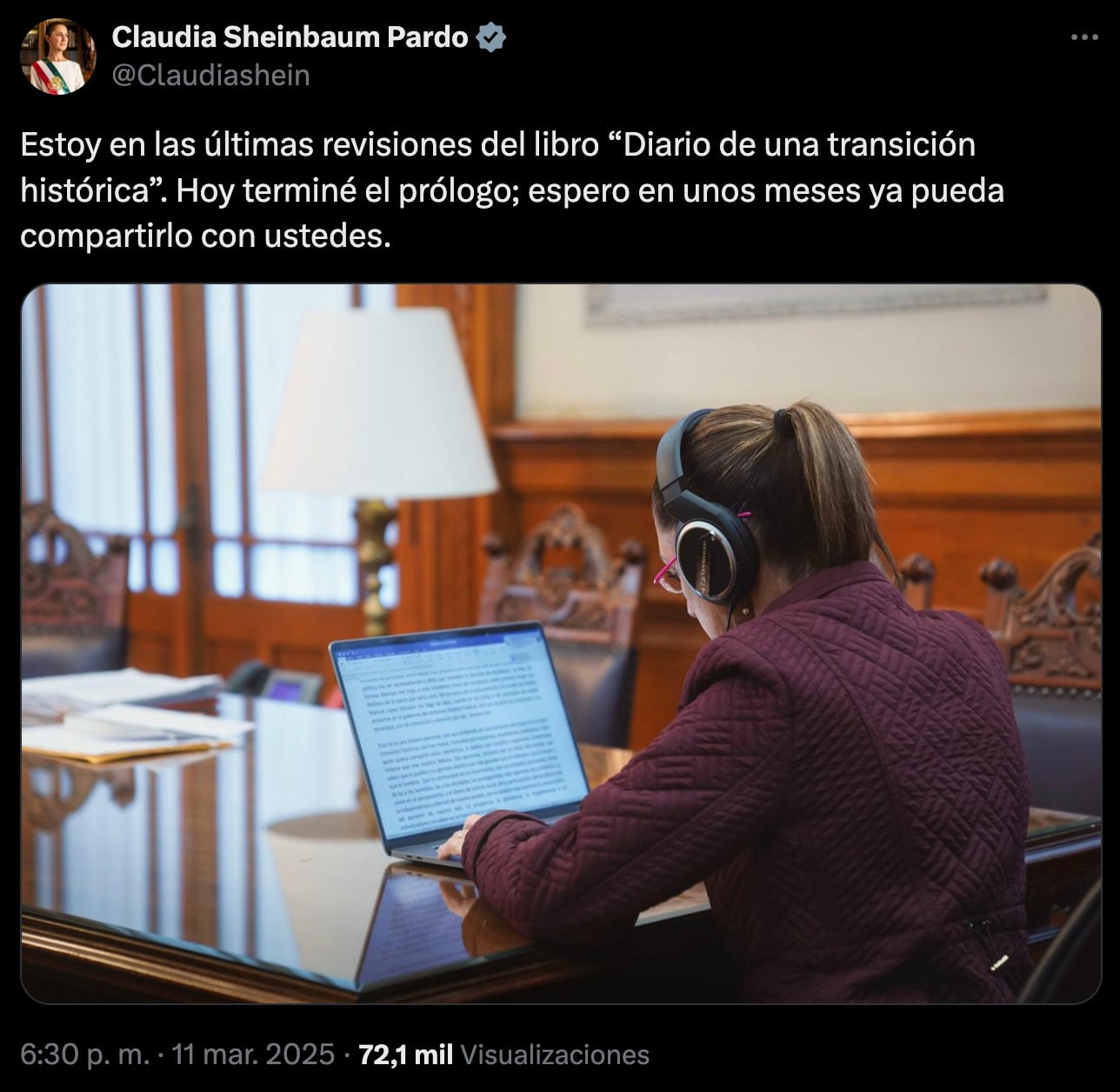 Claudia Sheinbaum habla sobre su nuevo libro.