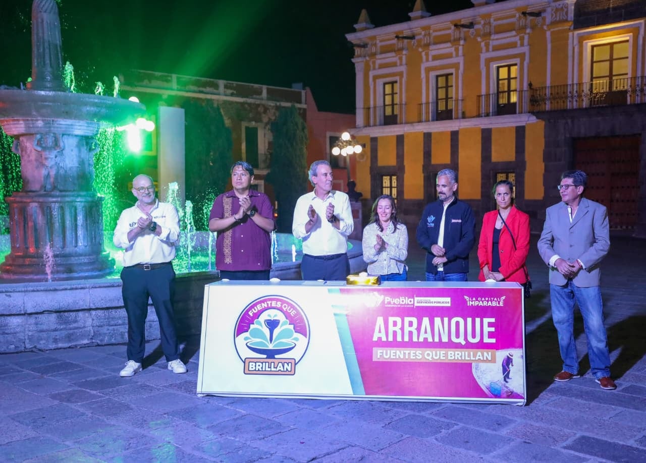 "Fuentes que Brillan" busca recuperar las fuentes de Puebla
