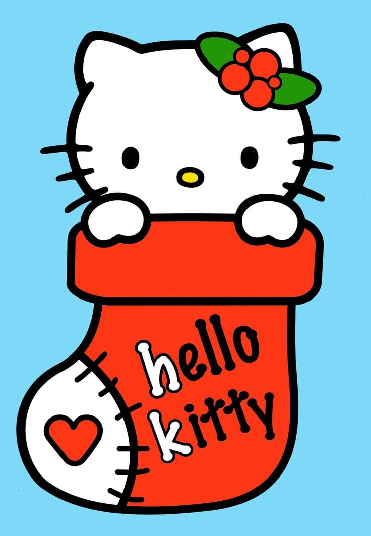 8 tarjetas navideñas de Hello Kitty para imprimir y regalar a tus seres queridos en Navidad