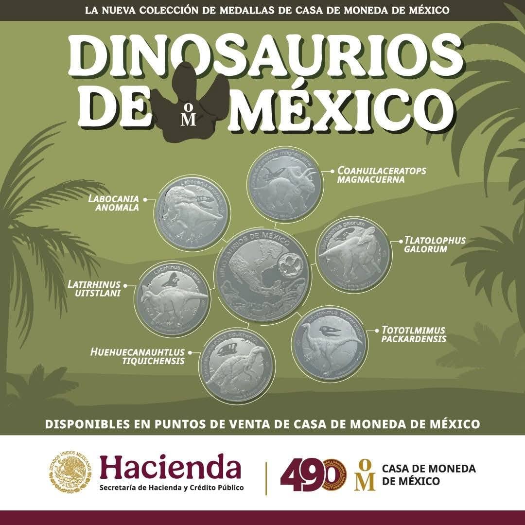Monedas de dinosaurios de México: Precios, fecha de lanzamiento y dónde conseguirlas
