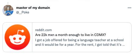 Gringo pregunta si 22 mil pesos es ‘poquito’ para vivir en CDMX