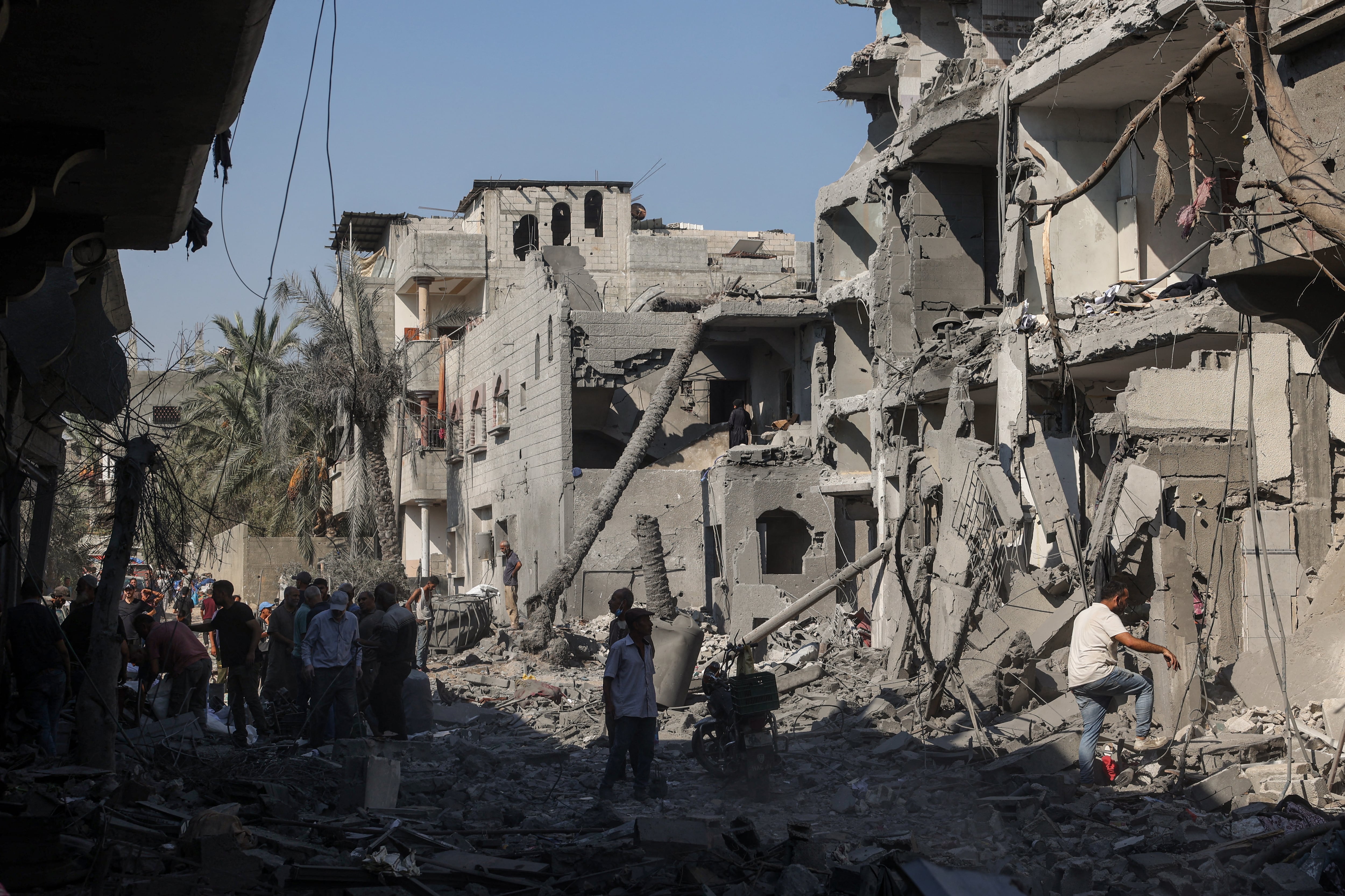 Bombardeos en el centro de la Franja de Gaza