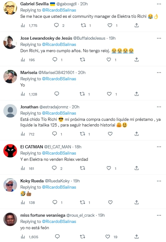 Reacciones a las ofertas que Ricardo Salinas Pliego compartió de los relojes Casio en Elektra