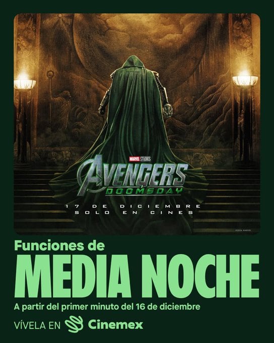 Avengers: Doomsday funciones de medianoche