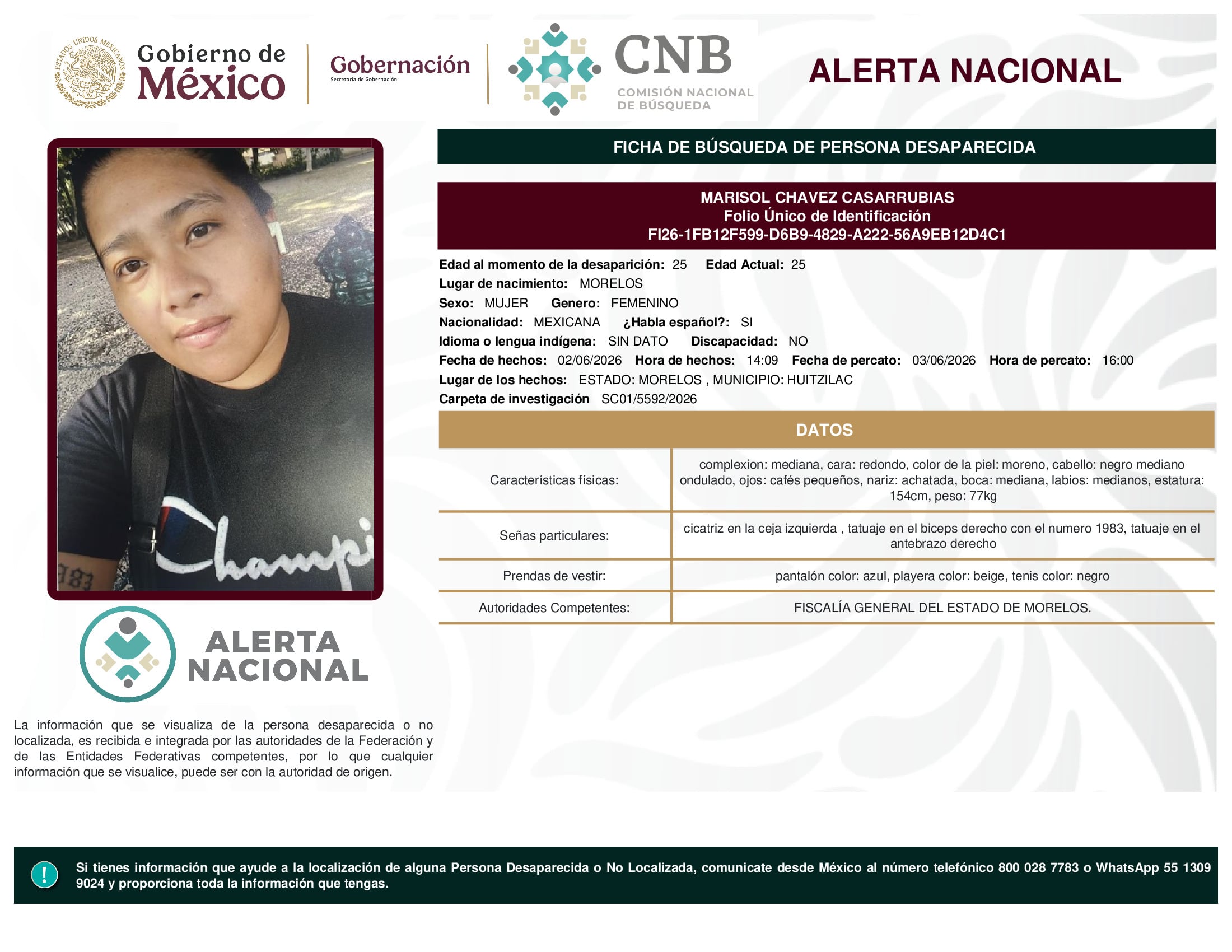 UAEM se suma a la búsqueda de Dorian Ali Olivo Rodríguez, alumno desaparecido