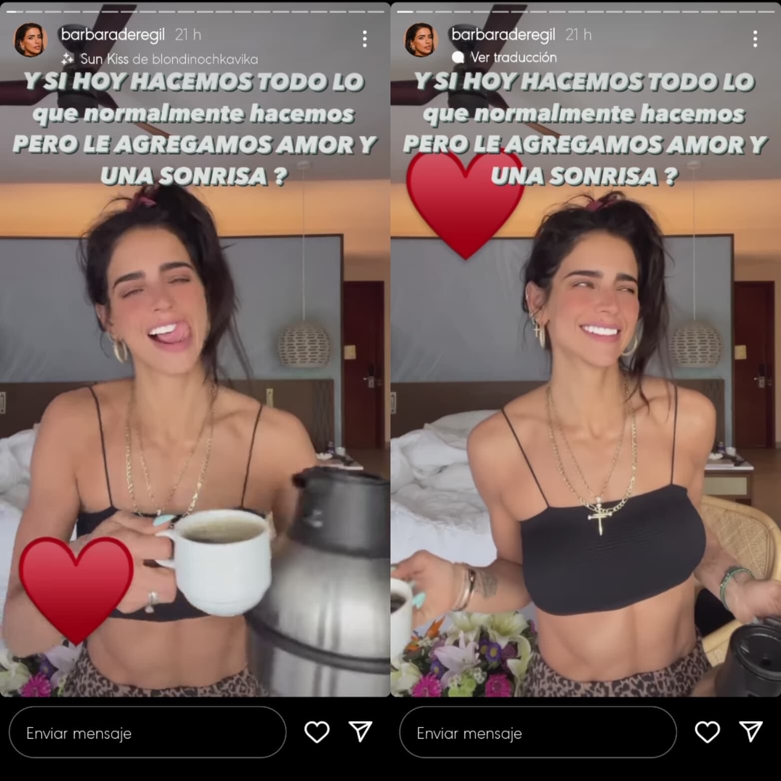 Bárbara de Regil hace su rutina con sonrisa.