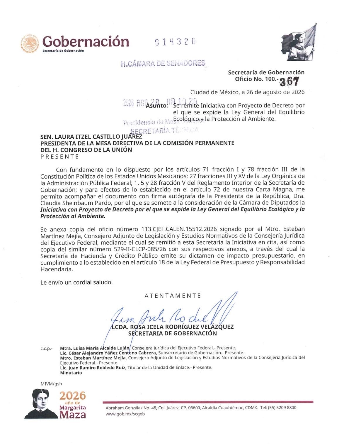 Sheinbaum envía nueva ley ambiental al Congreso