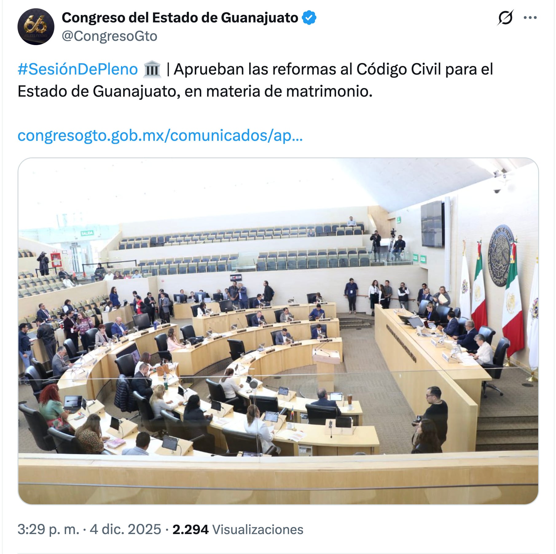 Congreso de Guanajuato aprueba matrimonio igualitario