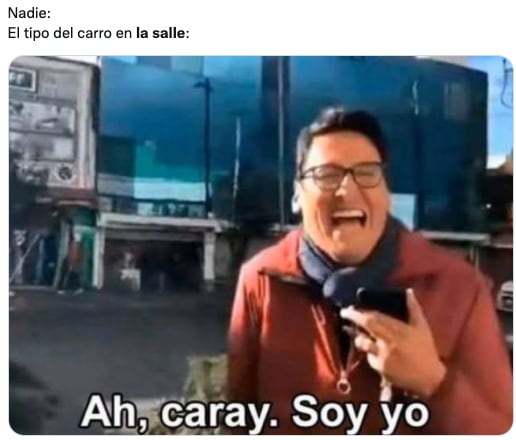 Memes de la caída del auto en La Salle