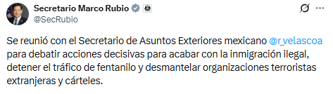 Mensaje de Marco Rubio