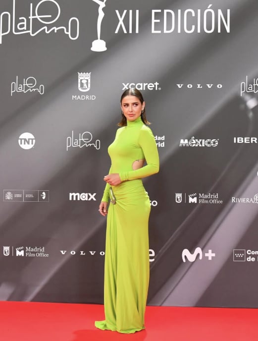 Michelle Renaud en la alfombra roja de Premios Platino