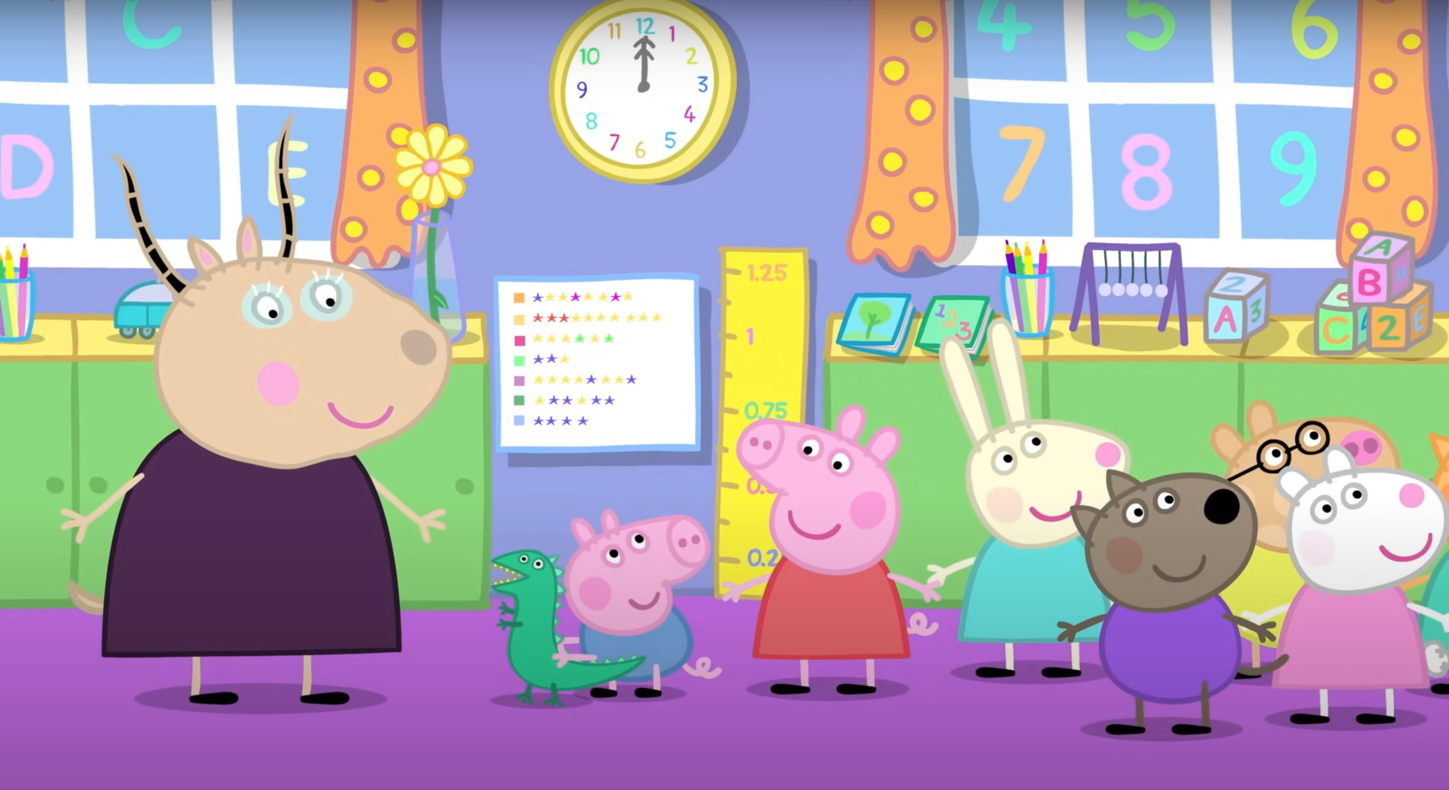 Peppa Pig le canta a la Señora Gacela en el Día Mundial de los Docente