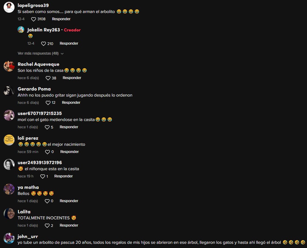 Reacción al perro y gatito que destruyendo adornos navideños