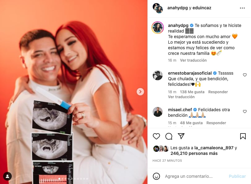 Eduin caz y Daisy Anahy van a ser padres por tercera vez