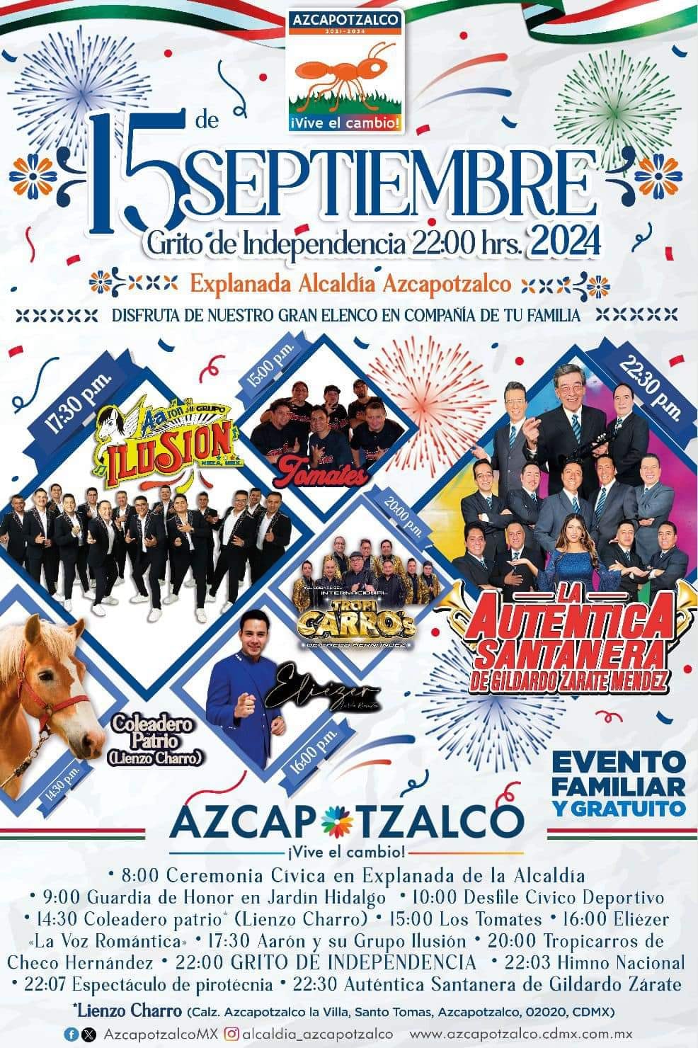 Fiestas patrias en las alcaldías